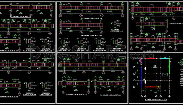 381. Free Download of Structural CAD Drawings for 11.4m x 11.7m Reinforced Concrete Townhouse (2)
