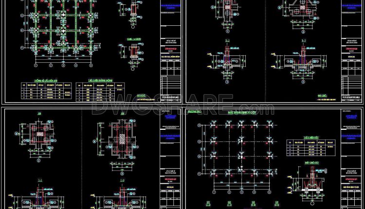 382. Free Download of Structural CAD Drawings for 12.8m x 14.2m Reinforced Concrete Townhouse (7)