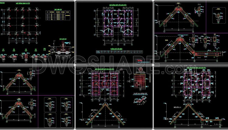 382. Free Download of Structural CAD Drawings for 12.8m x 14.2m Reinforced Concrete Townhouse (2)
