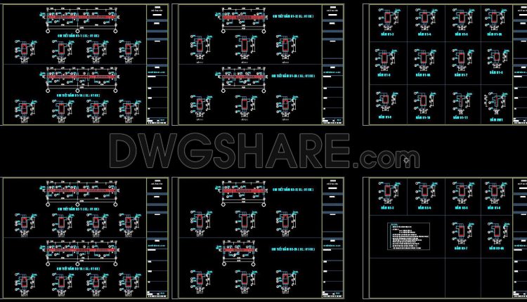 383. Free Download of Structural CAD Drawings for 10.7m x 11.6m Reinforced Concrete Townhouse (3)