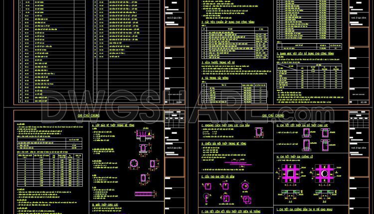 384. Free Download of Structural CAD Drawings for 10m x 14.5m Reinforced Concrete Townhouse (7)
