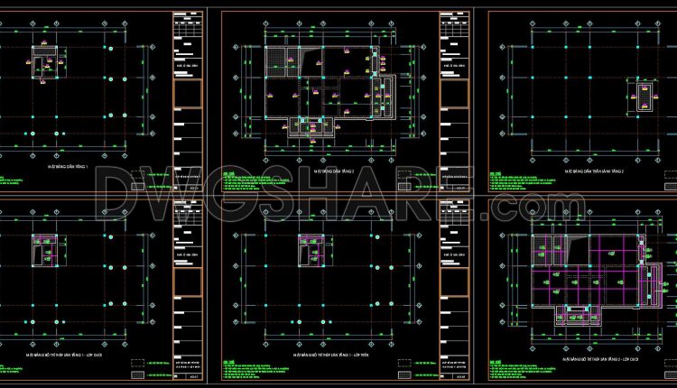 384. Free Download of Structural CAD Drawings for 10m x 14.5m Reinforced Concrete Townhouse (9)