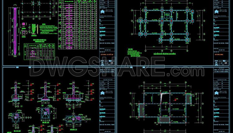 404. Free Download of Structural CAD Drawings for 7.2m x 12.6m Reinforced Concrete Townhouse (1)
