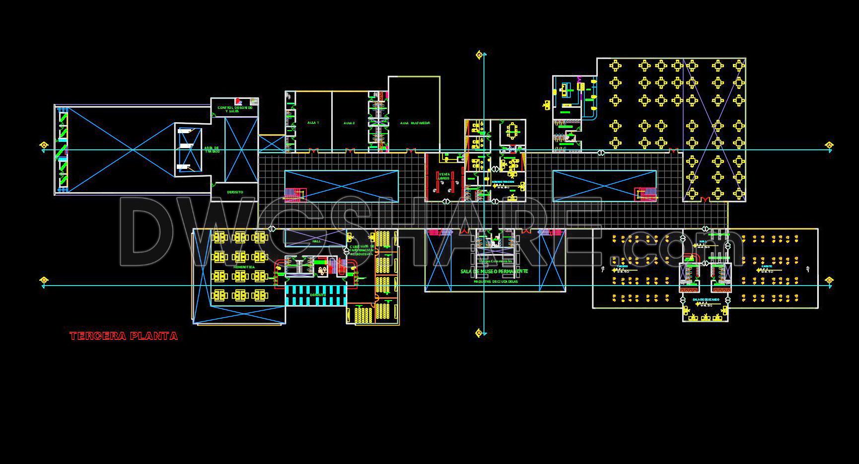 41. Free Download Architectural Drawings of a Cultural Center – AutoCAD DWG (3)