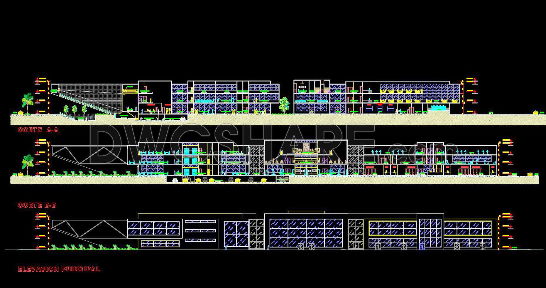 41. Free Download Architectural Drawings of a Cultural Center – AutoCAD DWG (5)