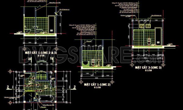 6 months ago
                

                
             417435. Free download of CAD technical drawings for the construction of bathrooms in townhouses