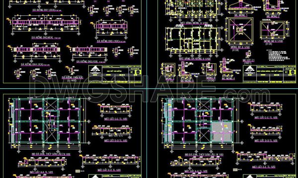 6 months ago
                

                
             350457. Free Download of Structural CAD Drawings for 7.2m x 10m Reinforced Concrete Townhouse