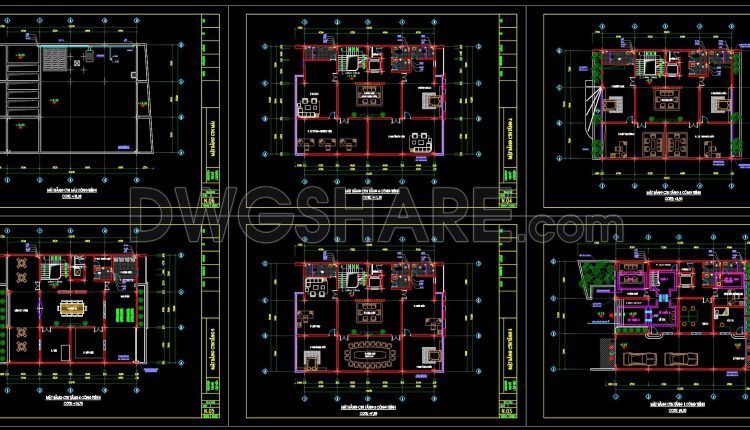 502. CAD Drawings Detailing the Design of Water Supply and Drainage Systems for a 5-Story Office Building (1)