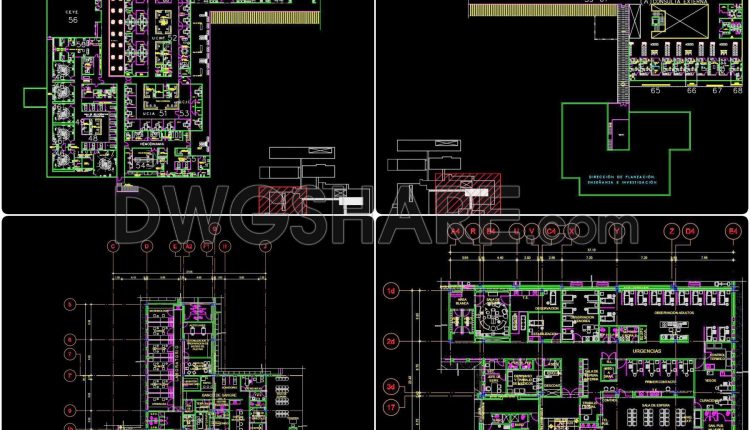 54. Download A Complete Architectural Cad Drawing Set For A Large Hospital Complex With Multiple Wards (2)