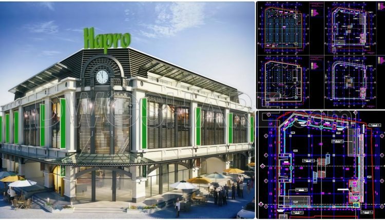 55. Free Download Commercial Service Supermarket Floor Layout Drawing (4,000 M2) 2