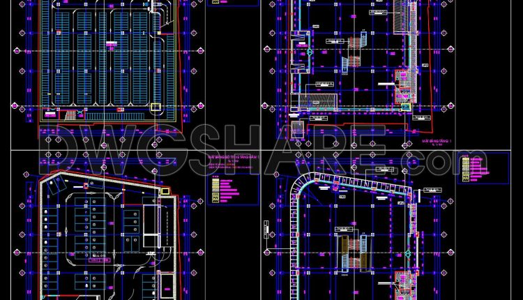 55. Free Download Commercial Service Supermarket Floor Layout Drawing (4,000 M2)