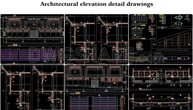 56. Architectural Elevation Detail Drawings