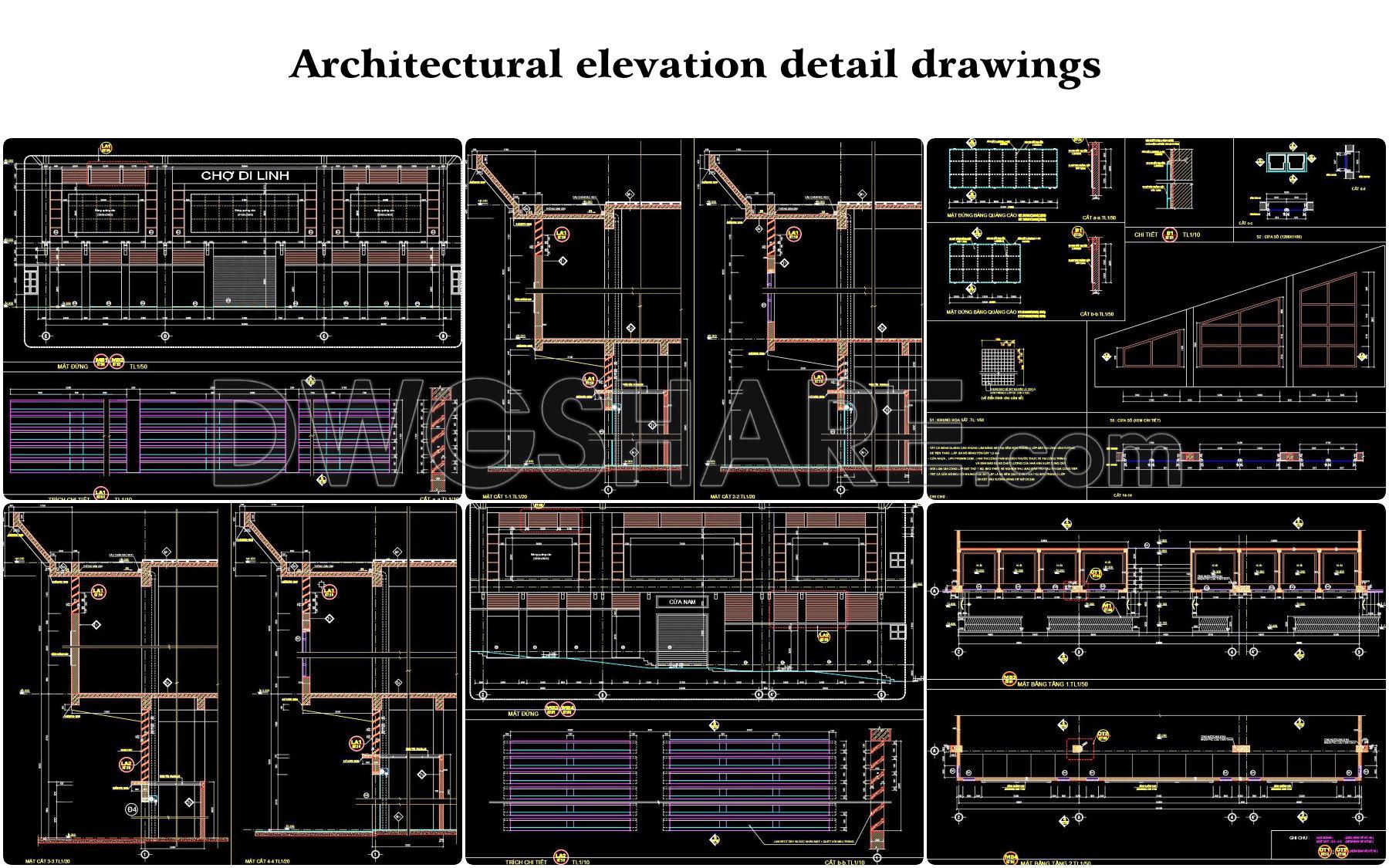 56. Architectural Elevation Detail Drawings