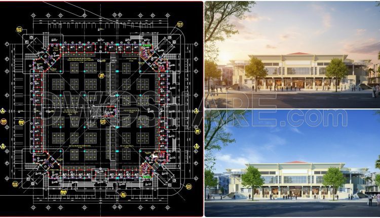 56. Free Download Central Market Ground Floor Finishing Plan Cad Drawing (2)