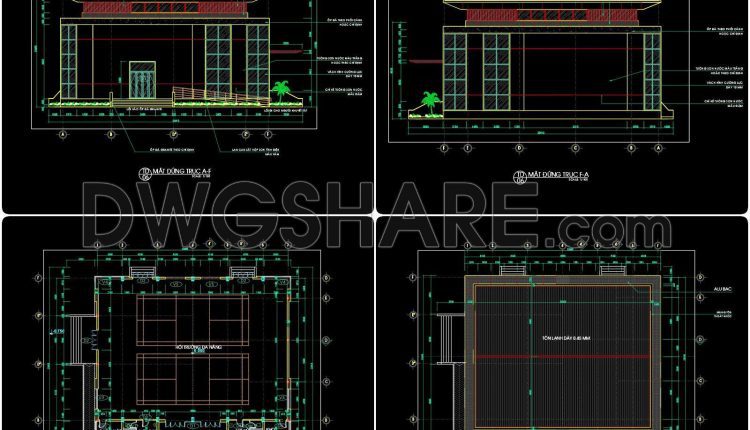 59. Download Architectural Design Drawings Of The Sports Hall With Dimensions 19m × 22.8m (2)