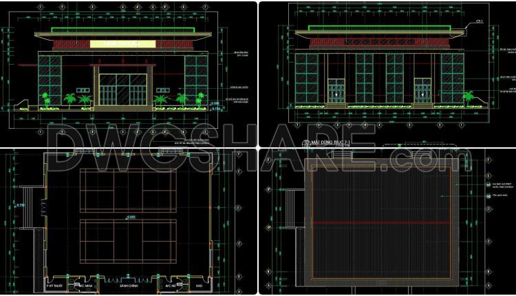 59. Download Architectural Design Drawings Of The Sports Hall With Dimensions 19m × 22.8m