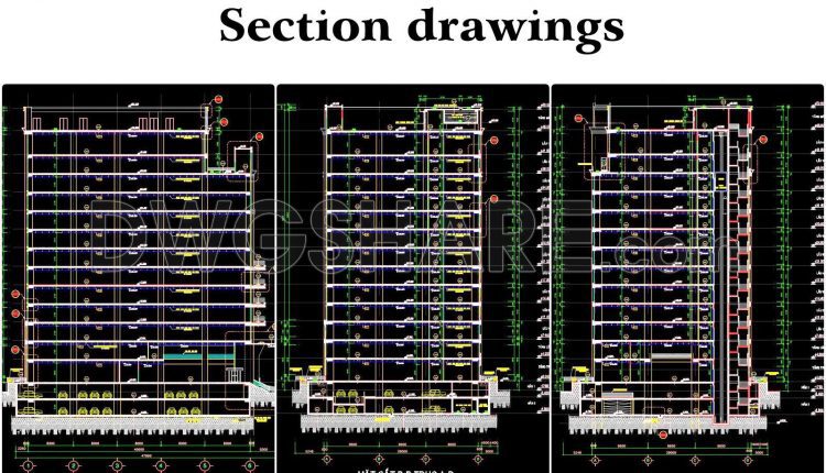 64. Download Autocad Dwg Architectural Drawings Of A 12-story Office Building With 2 Basement Levels (8)