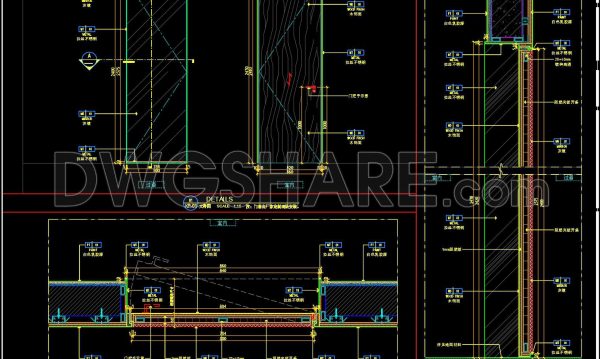 7 months ago
                

                
             426808. Free Download Detailed CAD Drawings of Modern Interior Glass Door with Metal Frame