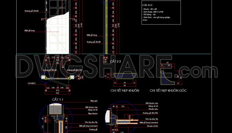 816. Free download of detailed CAD drawings of engineered wood doors (1)