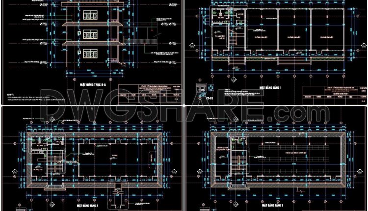 84. Download 3-story Office And Document Storage Building Cad Drawings (2)