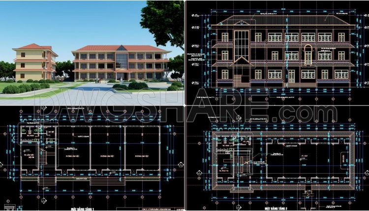 84. Download 3-story Office And Document Storage Building Cad Drawings