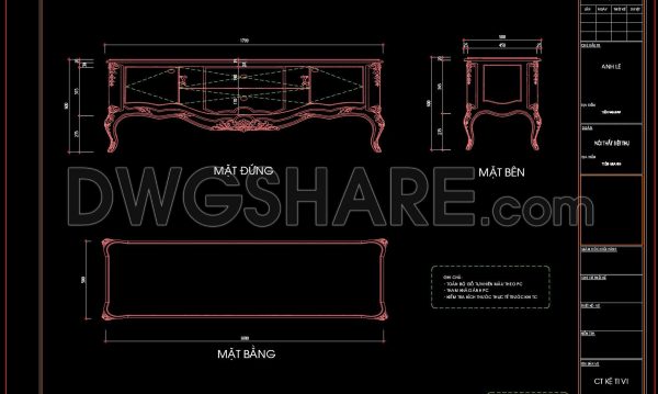88. Free Download Living Room TV Cabinet 2D CAD Drawing