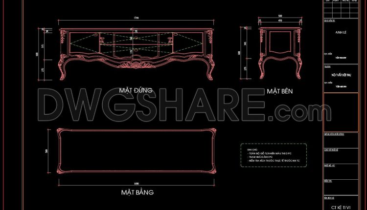 88. Free Download Living Room TV Cabinet 2D CAD Drawing (1)
