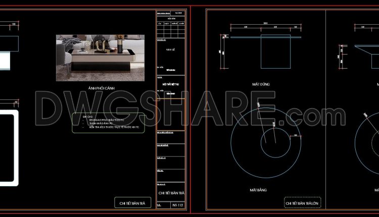 89. Free CAD Coffee Table Detail Drawings for Living Room Use (1)