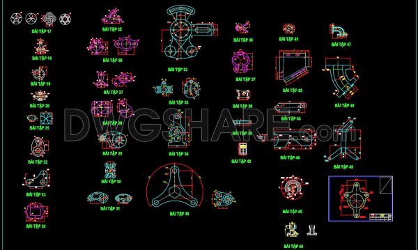 6 months ago
                

                
             64589. Free Mechanical CAD Block Library – Geometric and Machine Part Exercises