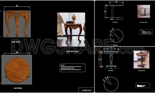 6 months ago
                

                
             35390. Free download cad drawing – decorative side table detail