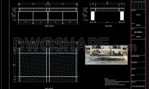 6 months ago
                

                
             12791. Free CAD Coffee Table Detail Drawings for Living Room Use