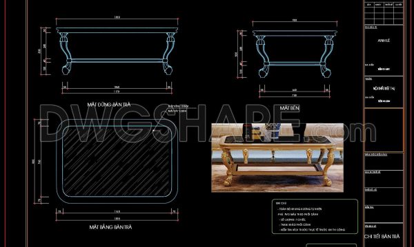 6 months ago
                

                
             26193. Free CAD Coffee Table Detail Drawings for Living Room Use