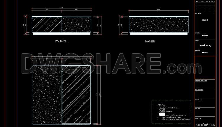 95. Free CAD Coffee Table Detail Drawings for Living Room Use (1)