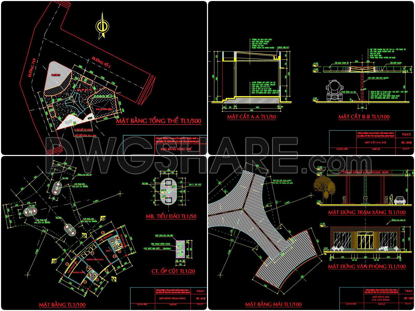 06. Download Of Gas Station Design Drawings With A Total Area Of 6,000 M2 (2)
