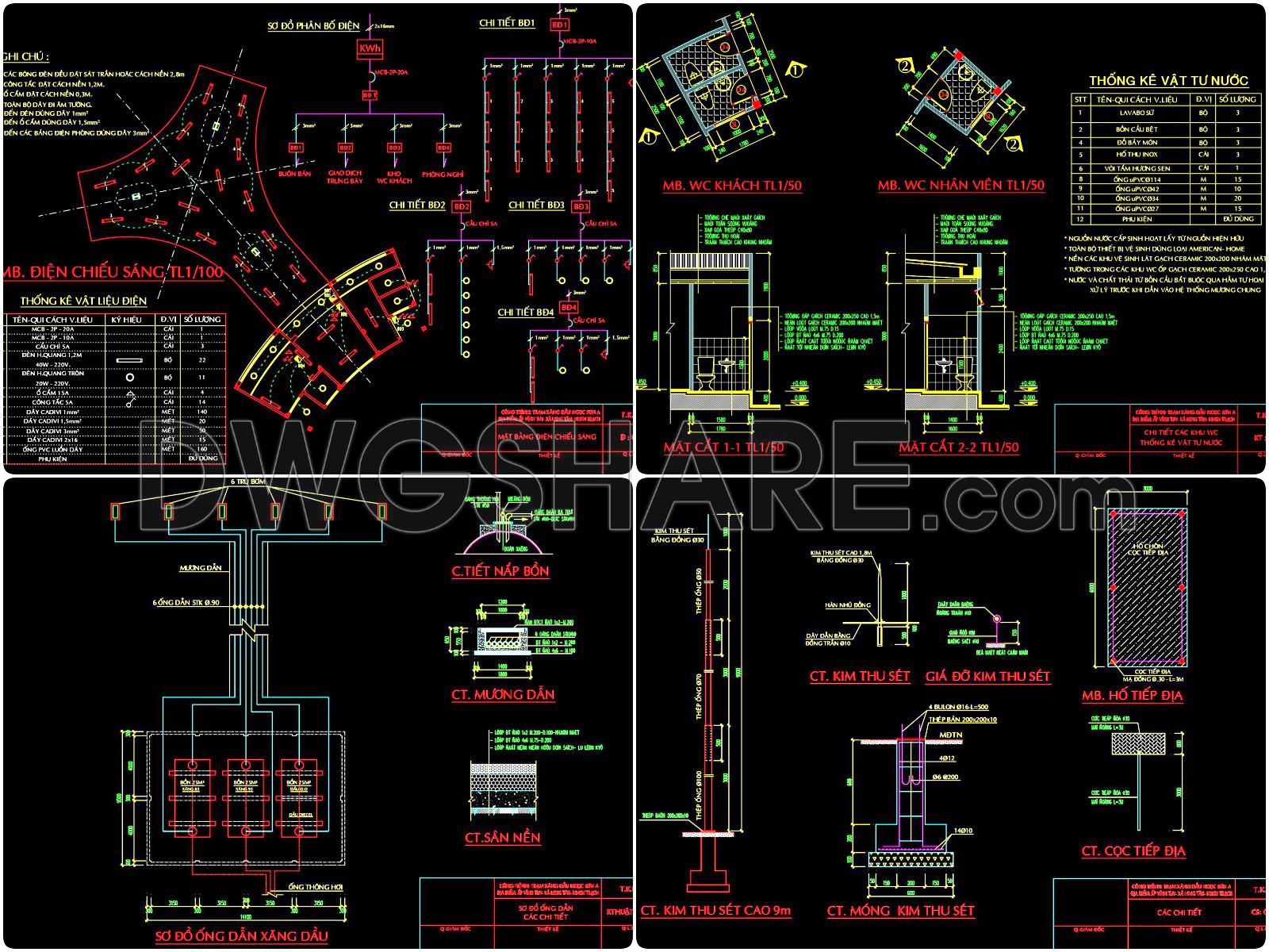 06. Download Of Gas Station Design Drawings With A Total Area Of 6,000 M2 (3)