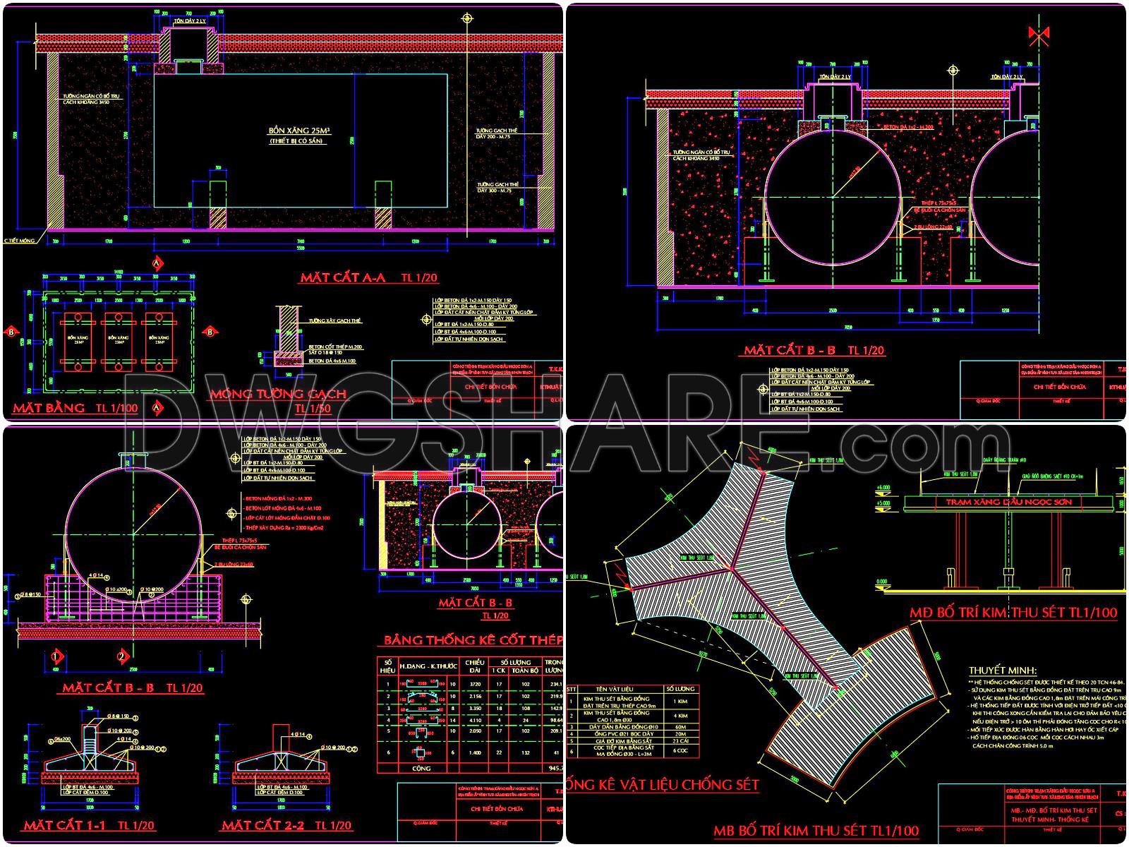 06. Download Of Gas Station Design Drawings With A Total Area Of 6,000 M2 (4)