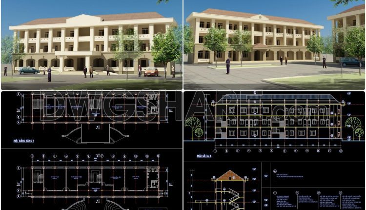 106. Download The Design Drawings For A 3-story Office Building With A Total Area Of 1,080 M2 (1)