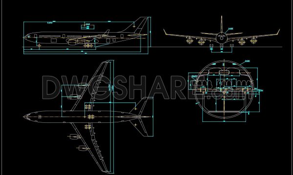 108. Free Download IL-86 Aircraft AutoCAD DWG Drawings