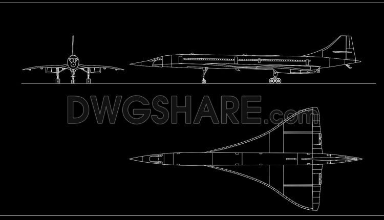 111.-free-download-concorde-supersonic-aircraft-cad-dwg
