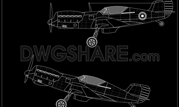 112. Free Military Fighter Aircraft CAD Model & Drawings DWG