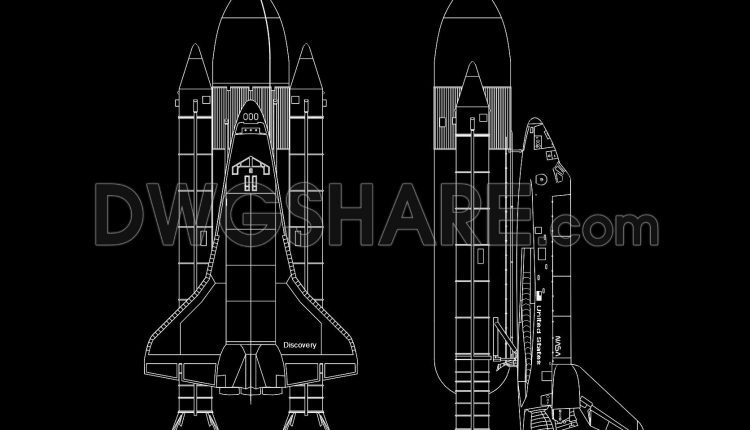 116.-free-download-space-shuttle-aircraft-cad-dwg