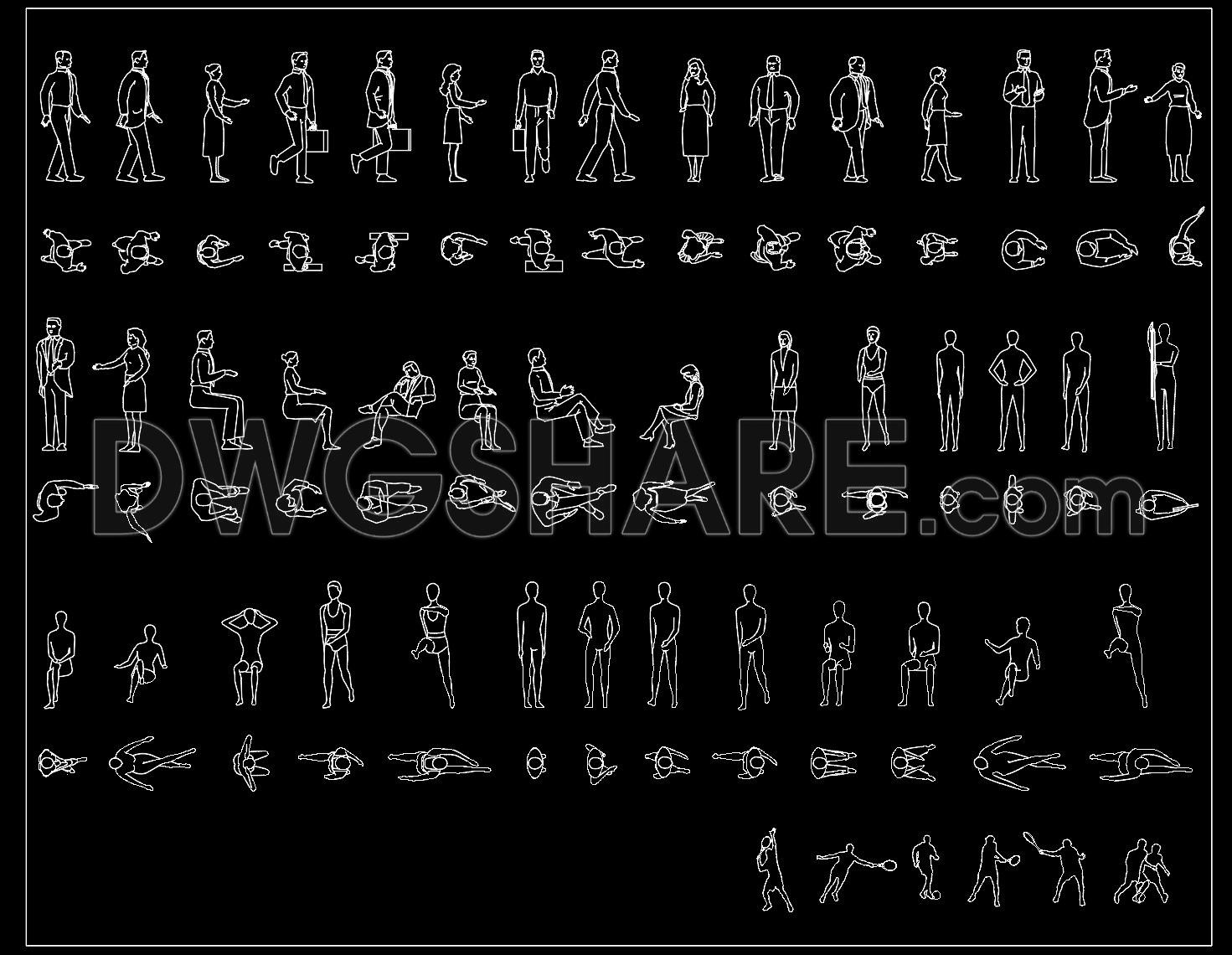 118. Free Download of People CAD Blocks (1)