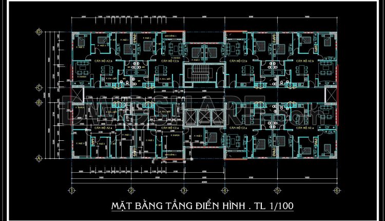 119. Apartment Typical Floor Plan Cad Drawings – Free Download