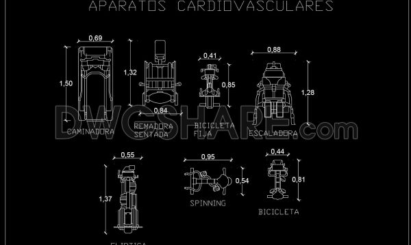 5 months ago
                

                
             34212. Free CAD Blocks Cardio Equipment – Treadmill, Spinning Bike & Elliptical