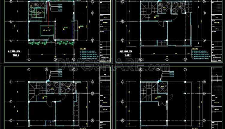 143.-cad-drawings-detailing-the-design-of-water-supply-and-drainage-systems-for-a-4-story-townhouse-1