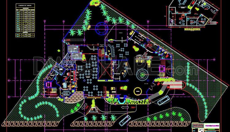 144. Free Download Architectural Drawings of a 4-Star Hotel with Basement – AutoCAD DWG (1)