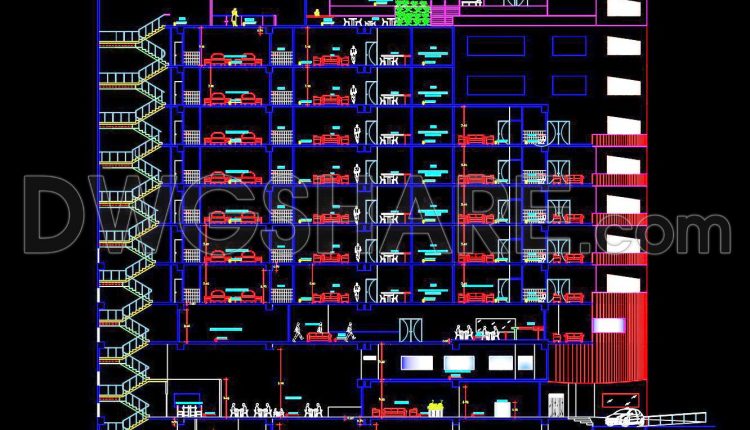144. Free Download Architectural Drawings of a 4-Star Hotel with Basement – AutoCAD DWG (3)