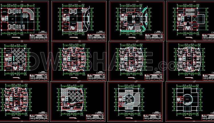 150. Download 19-story 5-star Hotel Architectural Drawings In Autocad Dwg (11)