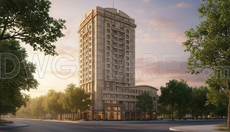 150. Download 19-story 5-star Hotel Architectural Drawings In Autocad Dwg (10)