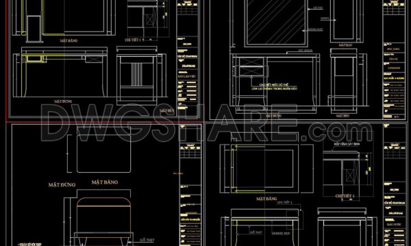 6 months ago
                

                
             333152. Free CAD Drawings of Wooden Desk and Storage Ottoman – Plan, Elevation & Section Details
